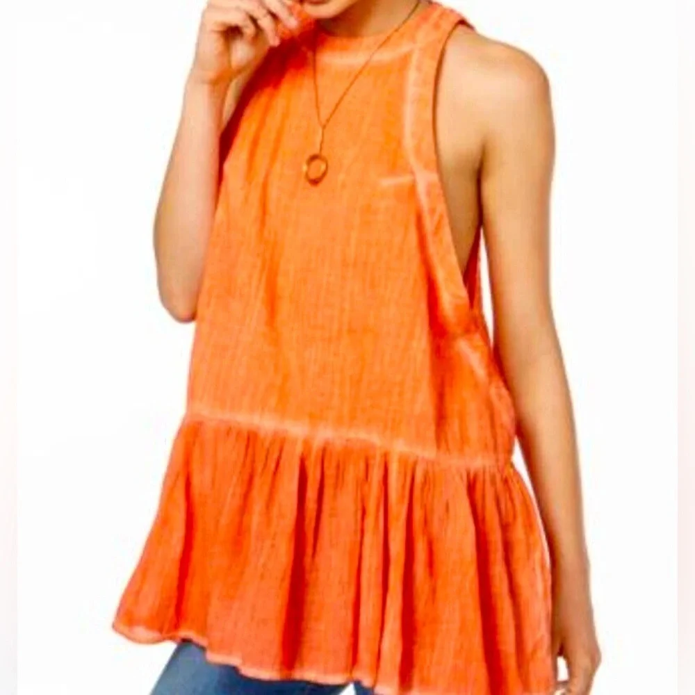 Free People Breathless Moments Sleeveless TunicTop Sz XS - Picture 1 of 8